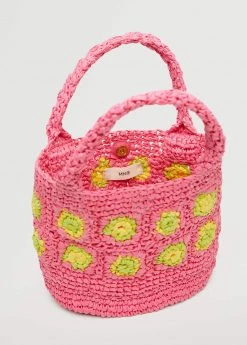 Mango Raffia Shopper Bag Fuchsia -Mango Bags Sales Store unnamed file 1051