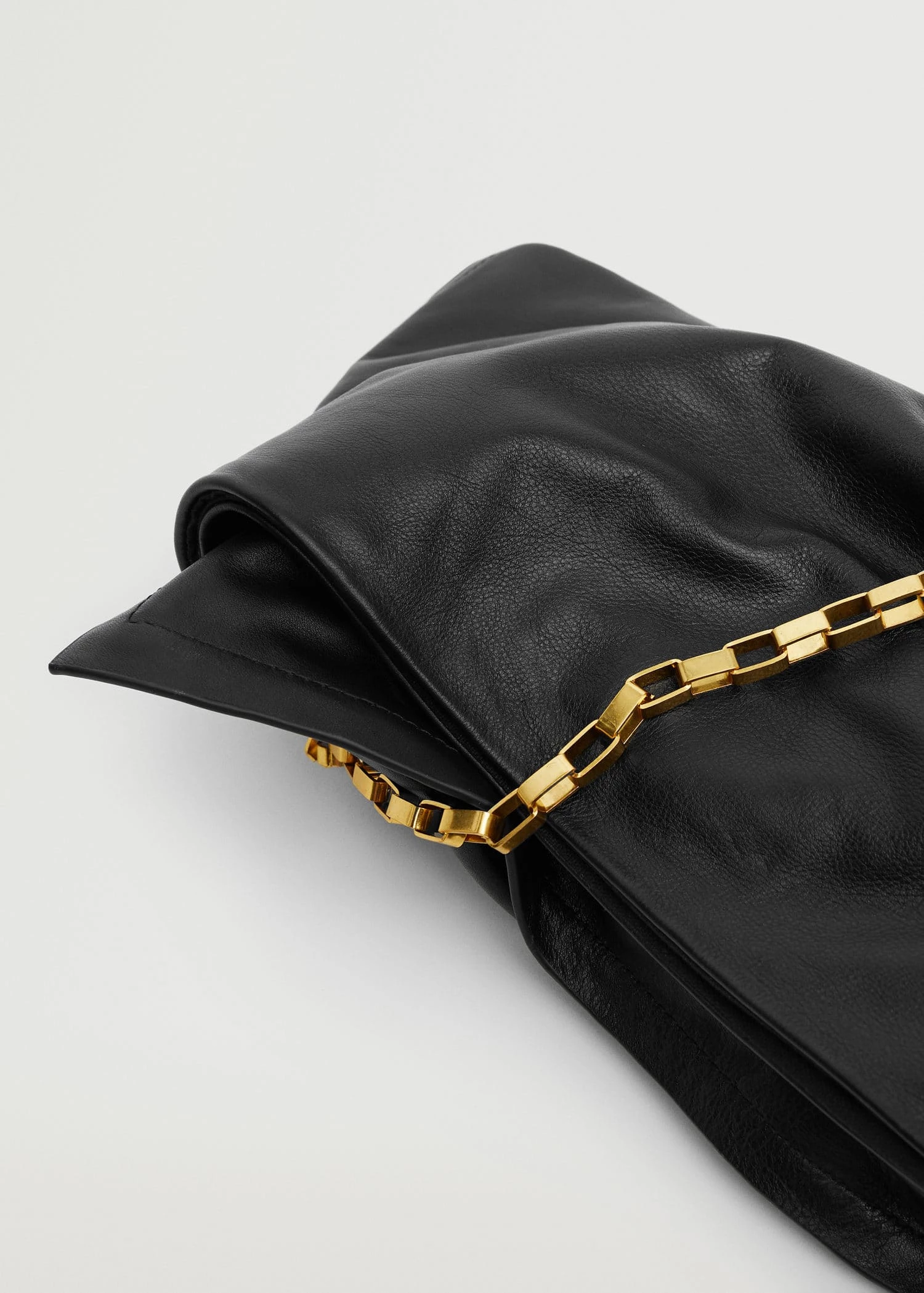 Mango Chain Leather Bag Black 2 Mango Chain Leather Bag Black - Image 2