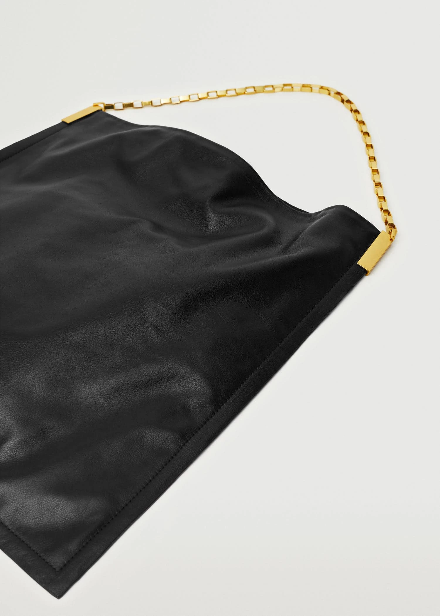 Mango Chain Leather Bag Black 4 Mango Chain Leather Bag Black - Image 4