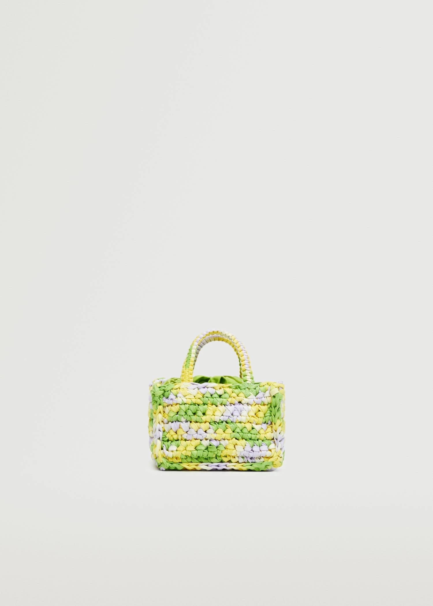 Mango Braided Mini Bag Lime 2 Mango Braided Mini Bag Lime - Image 2
