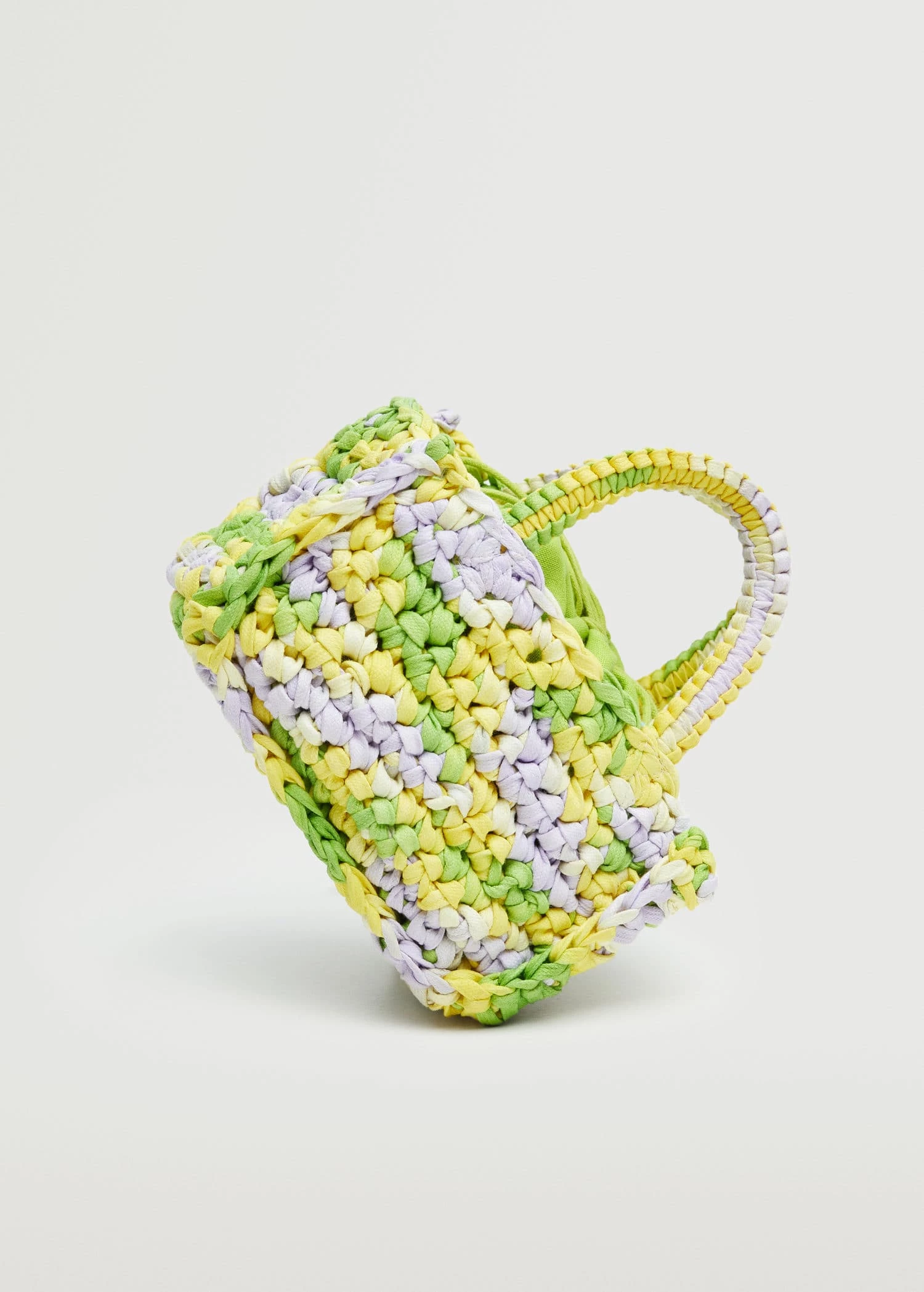 Mango Braided Mini Bag Lime 3 Mango Braided Mini Bag Lime - Image 3