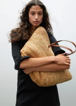 Mango Jute Basket Bag Beige