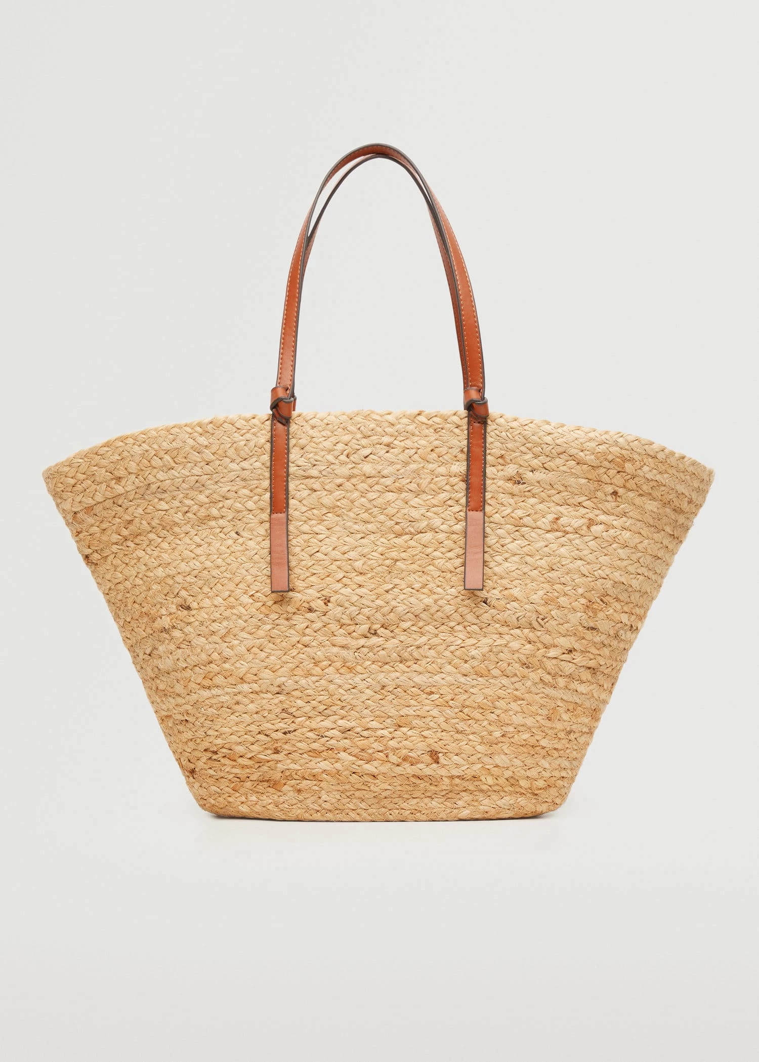 Mango Jute Basket Bag Beige 2 Mango Jute Basket Bag Beige - Image 2