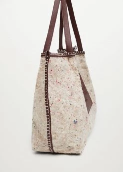 Mango Recycled Fabric Shopper Bag Beige -Mango Bags Sales Store unnamed file 1107