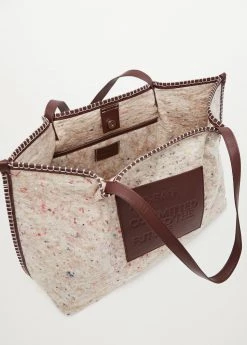 Mango Recycled Fabric Shopper Bag Beige -Mango Bags Sales Store unnamed file 1109