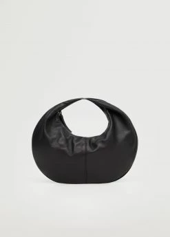 Mango Leather Handbag Black -Mango Bags Sales Store unnamed file 1118