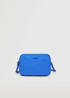 Mango Logo Crossbody Bag Blue