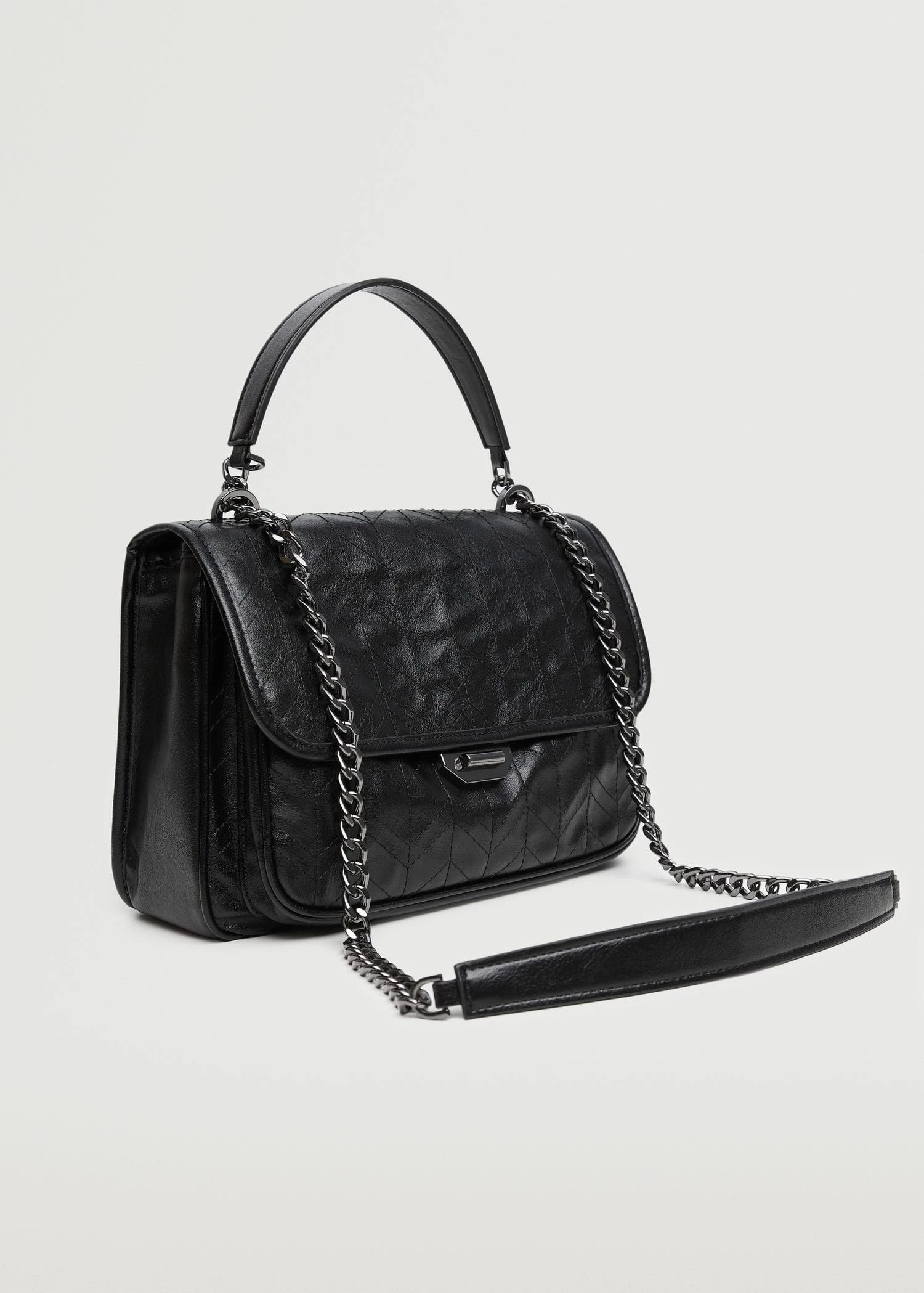 Mango Seam Flap Bag Black 2 Mango Seam Flap Bag Black - Image 2