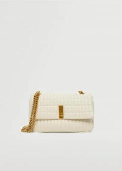 Mango Quilted Chain Bag Off White