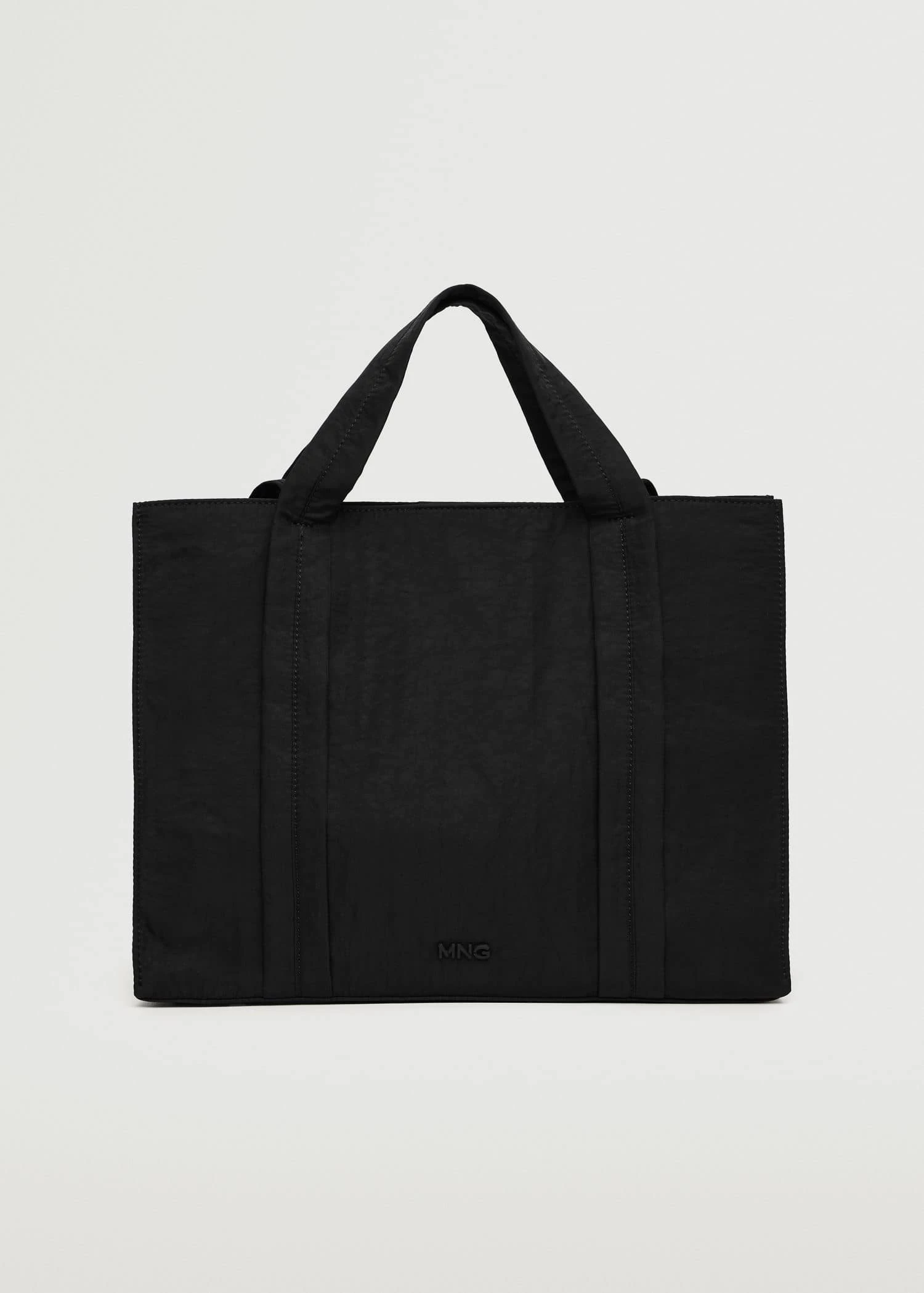 Mango Logo Shopper Bag Black 7 Mango Logo Shopper Bag Black - Image 7