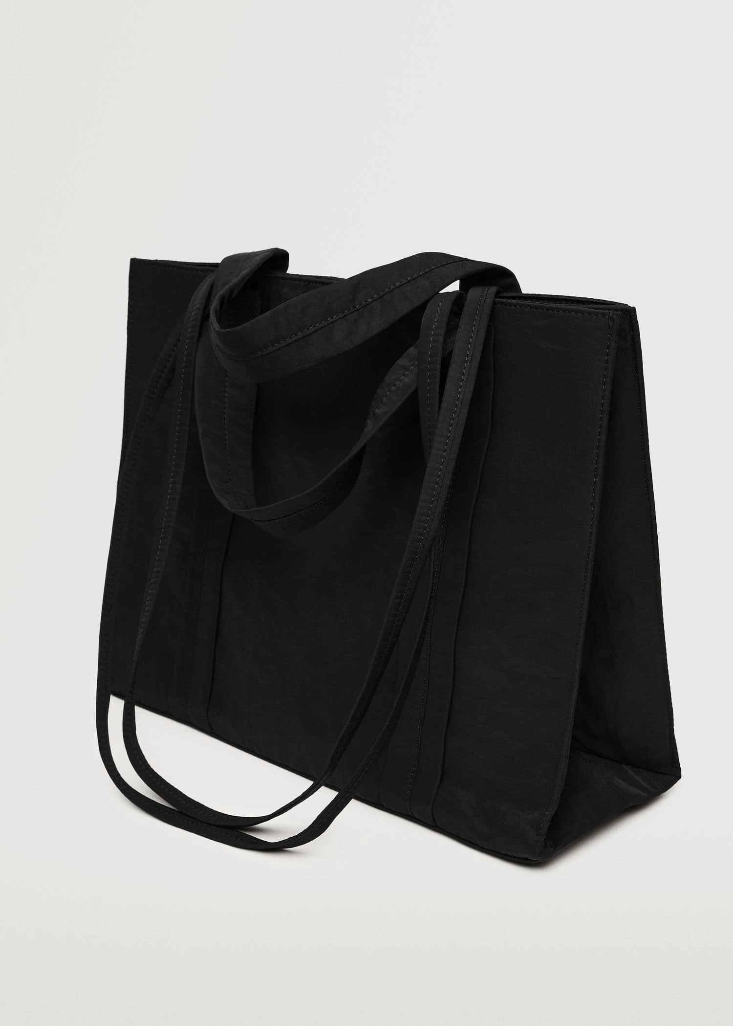 Mango Logo Shopper Bag Black 8 Mango Logo Shopper Bag Black - Image 8