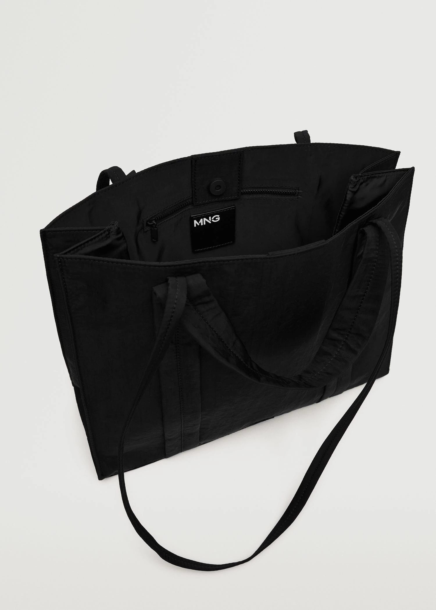 Mango Logo Shopper Bag Black 9 Mango Logo Shopper Bag Black - Image 9