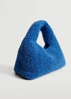 Mango Textured Faux-shearling Bag Blue -Mango Bags Sales Store unnamed file 1203