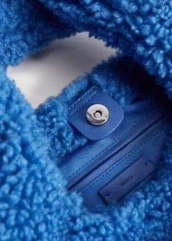 Mango Textured Faux-shearling Bag Blue -Mango Bags Sales Store unnamed file 1204