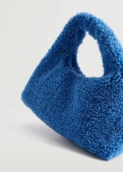 Mango Textured Faux-shearling Bag Blue -Mango Bags Sales Store unnamed file 1206