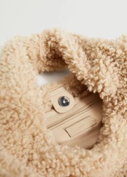 Mango Textured Faux-shearling Bag Blue -Mango Bags Sales Store unnamed file 1209