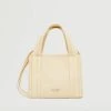 Mango Logo Shopper Bag Beige
