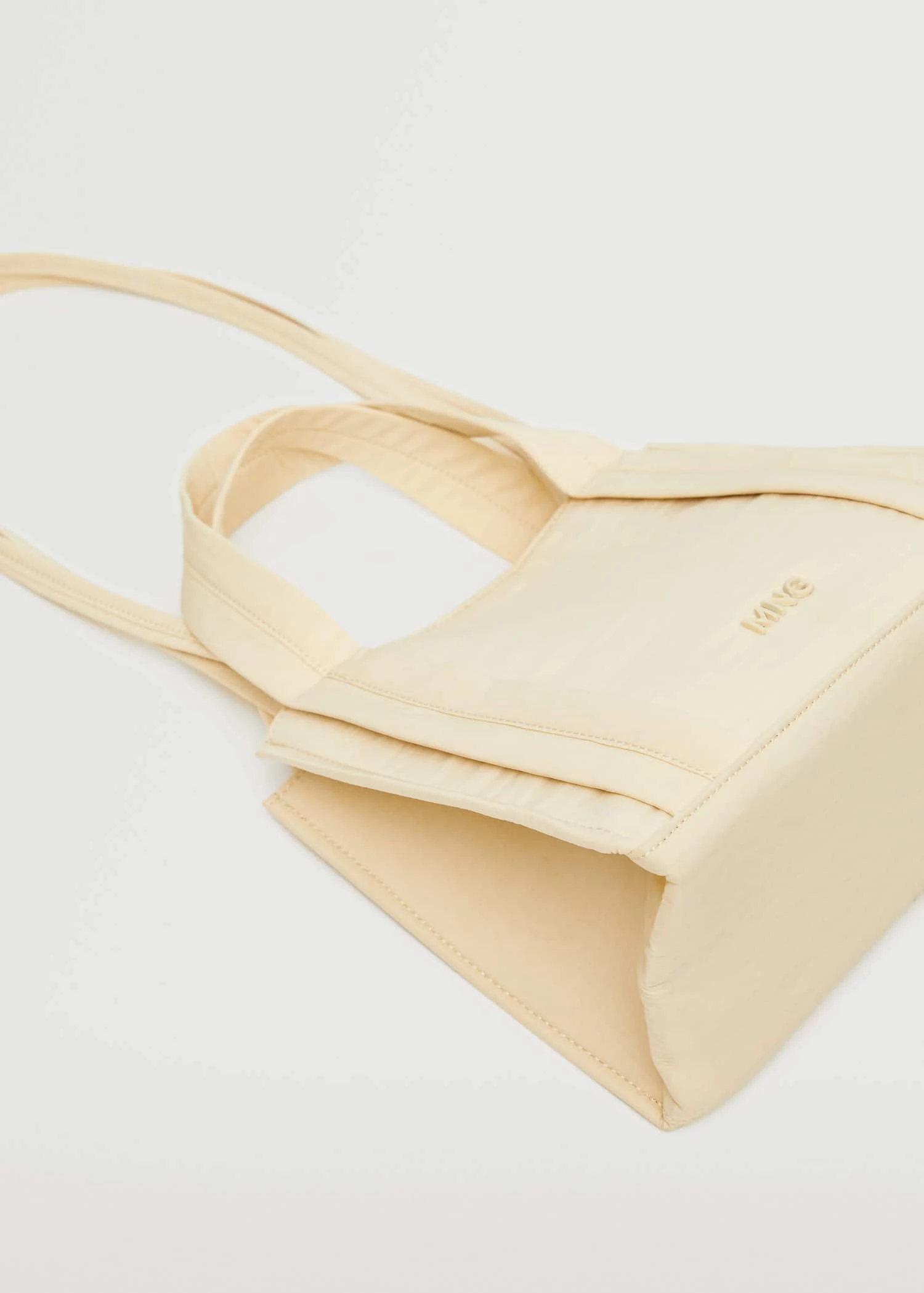 Mango Logo Shopper Bag Beige 2 Mango Logo Shopper Bag Beige - Image 2
