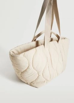 Mango Quilted Shopper Bag Ice Grey -Mango Bags Sales Store unnamed file 1291