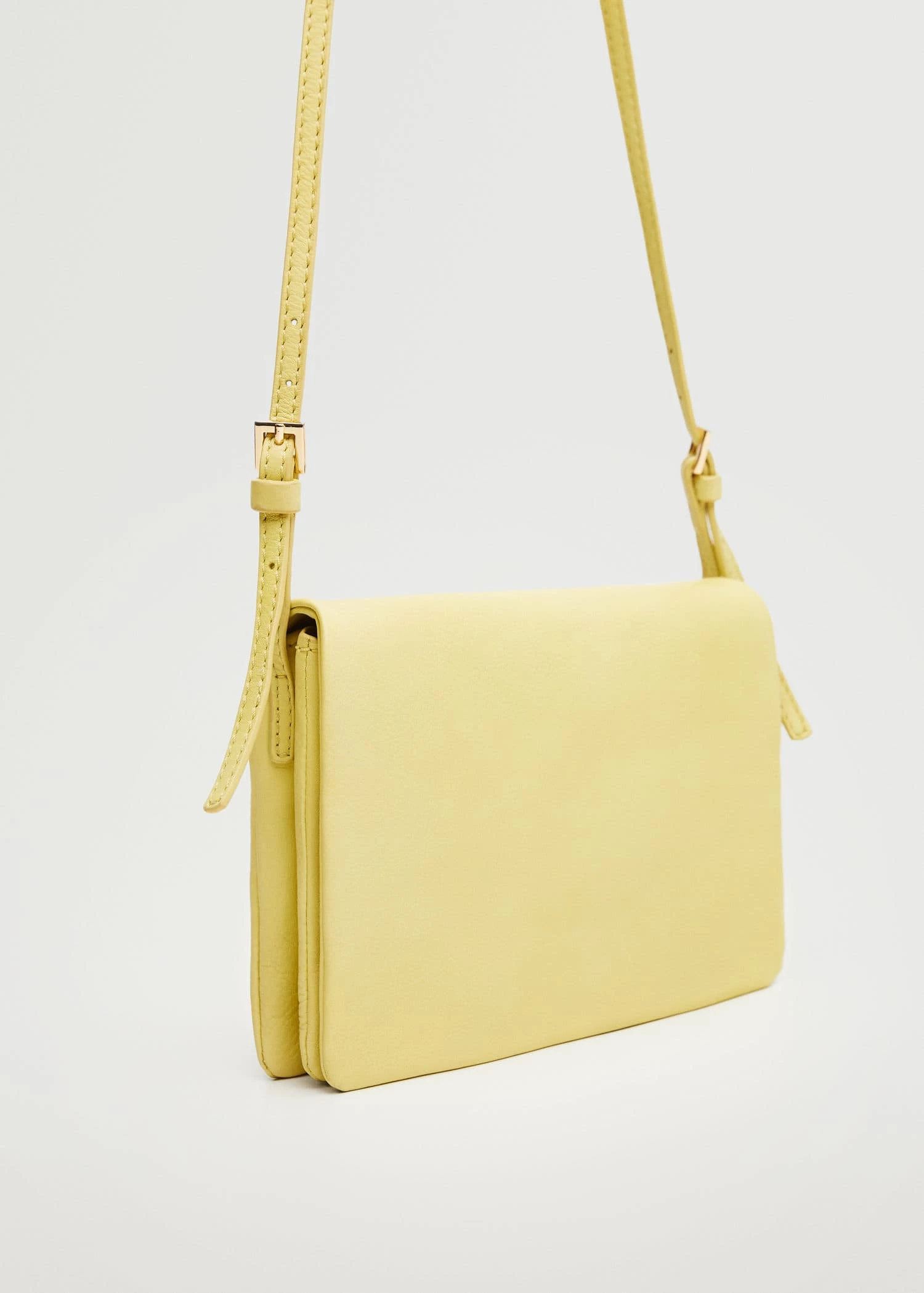 Mango Leather Cross Body Bag Lime 14 Mango Leather Cross Body Bag Lime - Image 14