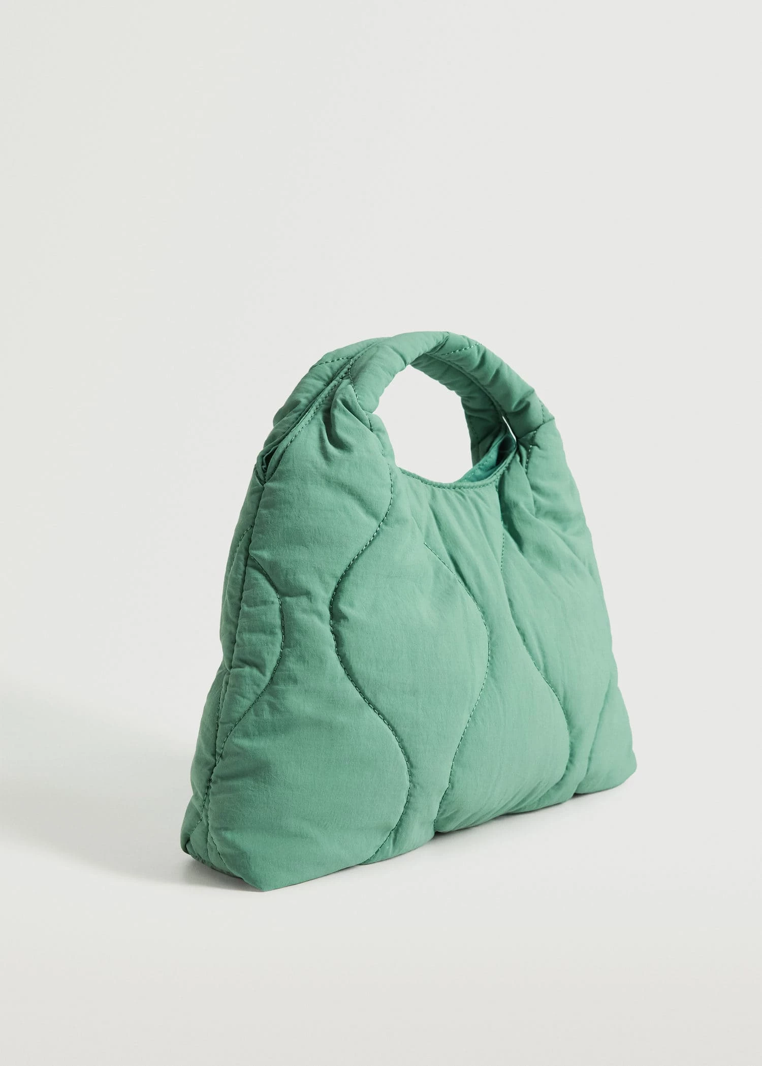 Mango Quilted Handbag Green 2 Mango Quilted Handbag Green - Image 2