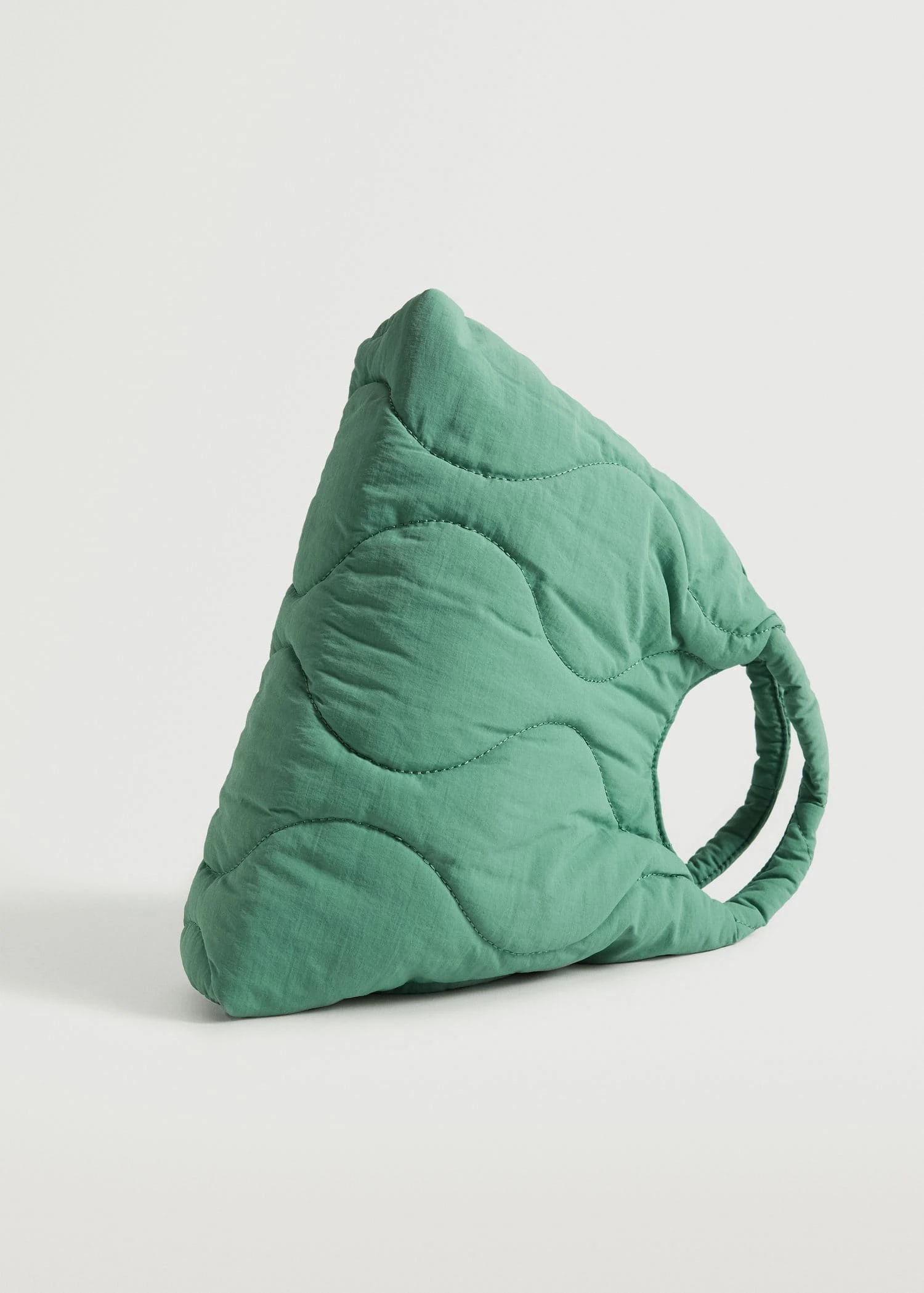 Mango Quilted Handbag Green 4 Mango Quilted Handbag Green - Image 4