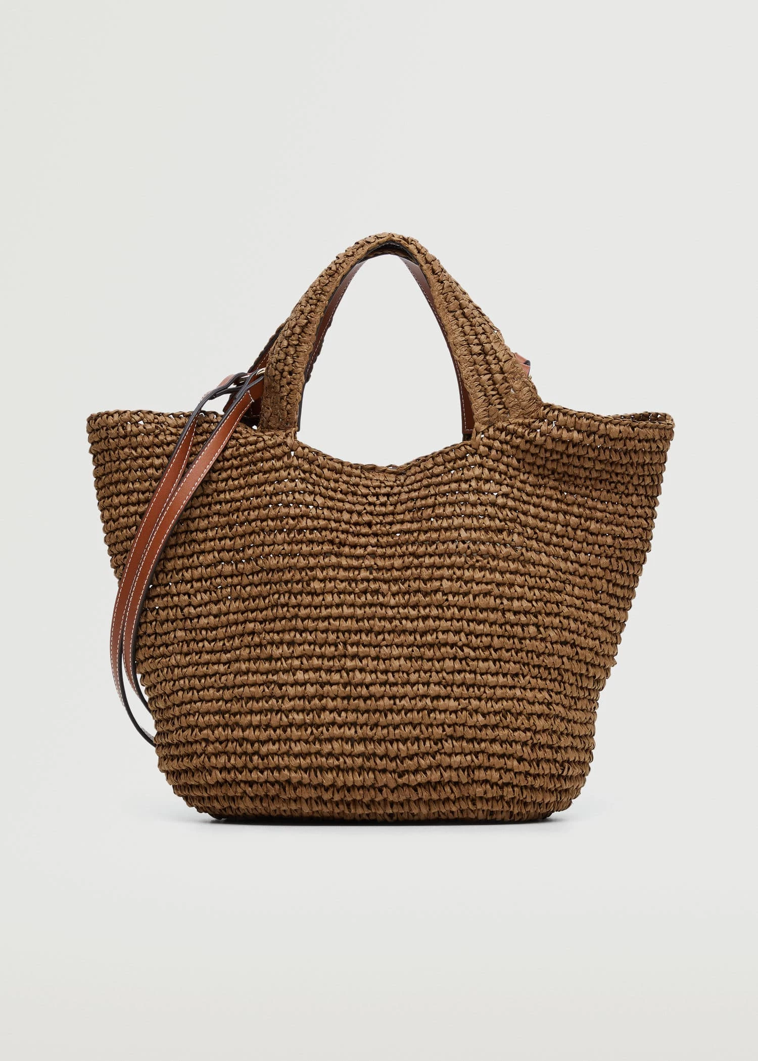 Mango Braided Shopper Bag Chocolate 1 Mango Braided Shopper Bag Chocolate