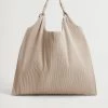 Mango Pleated Bucket Bag Beige