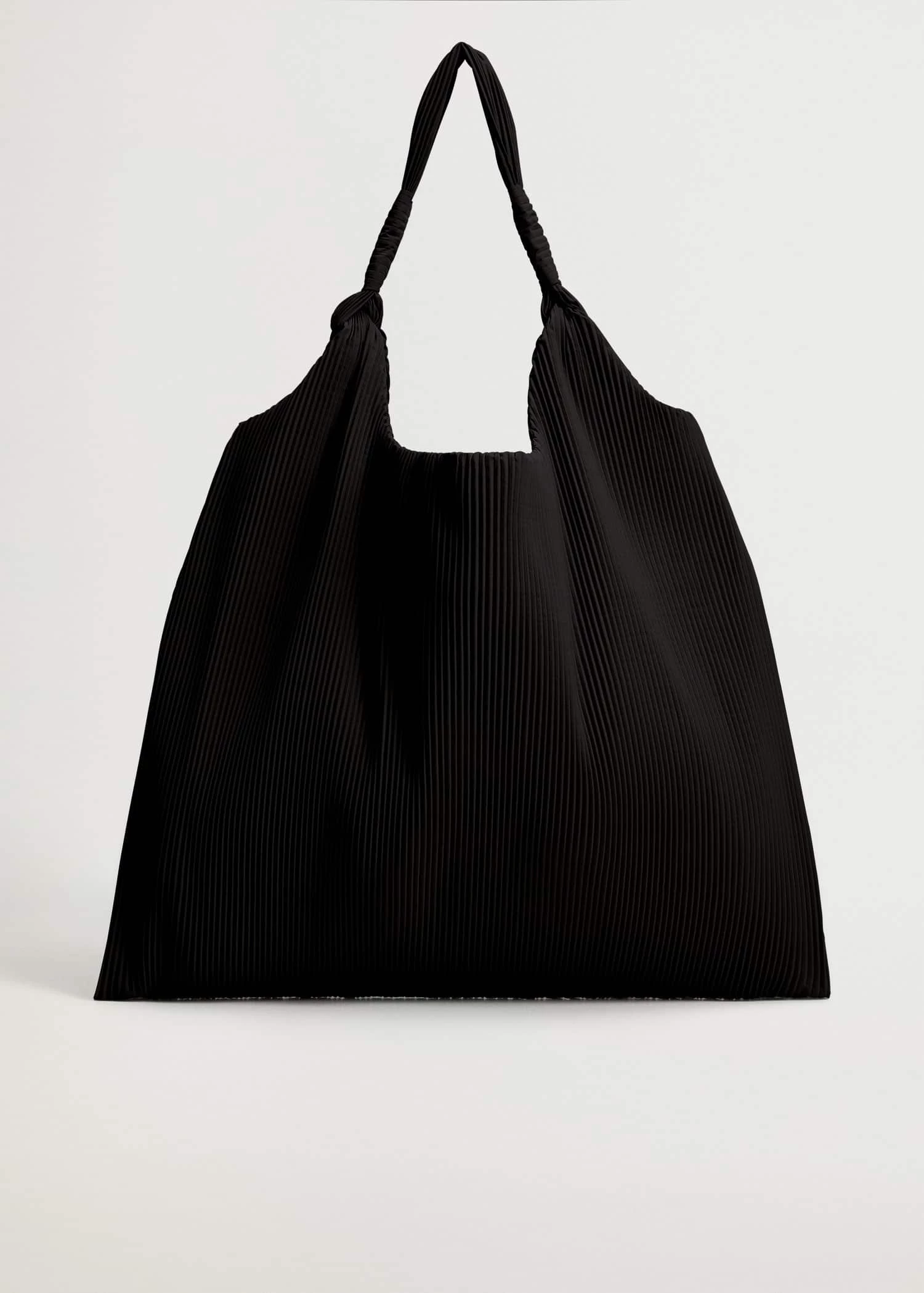 Mango Pleated Bucket Bag Beige 8 Mango Pleated Bucket Bag Beige - Image 8