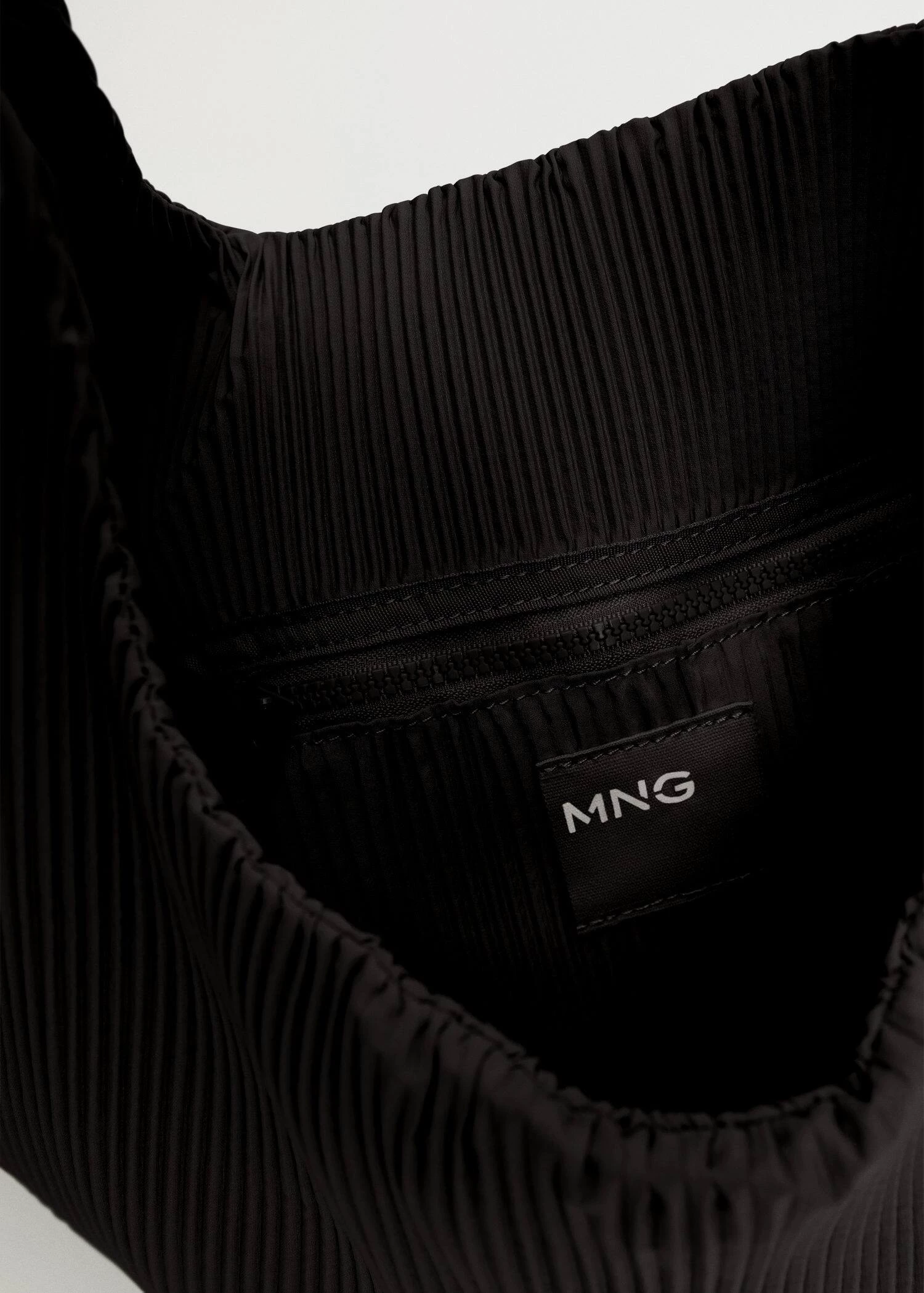 Mango Pleated Bucket Bag Beige 10 Mango Pleated Bucket Bag Beige - Image 10