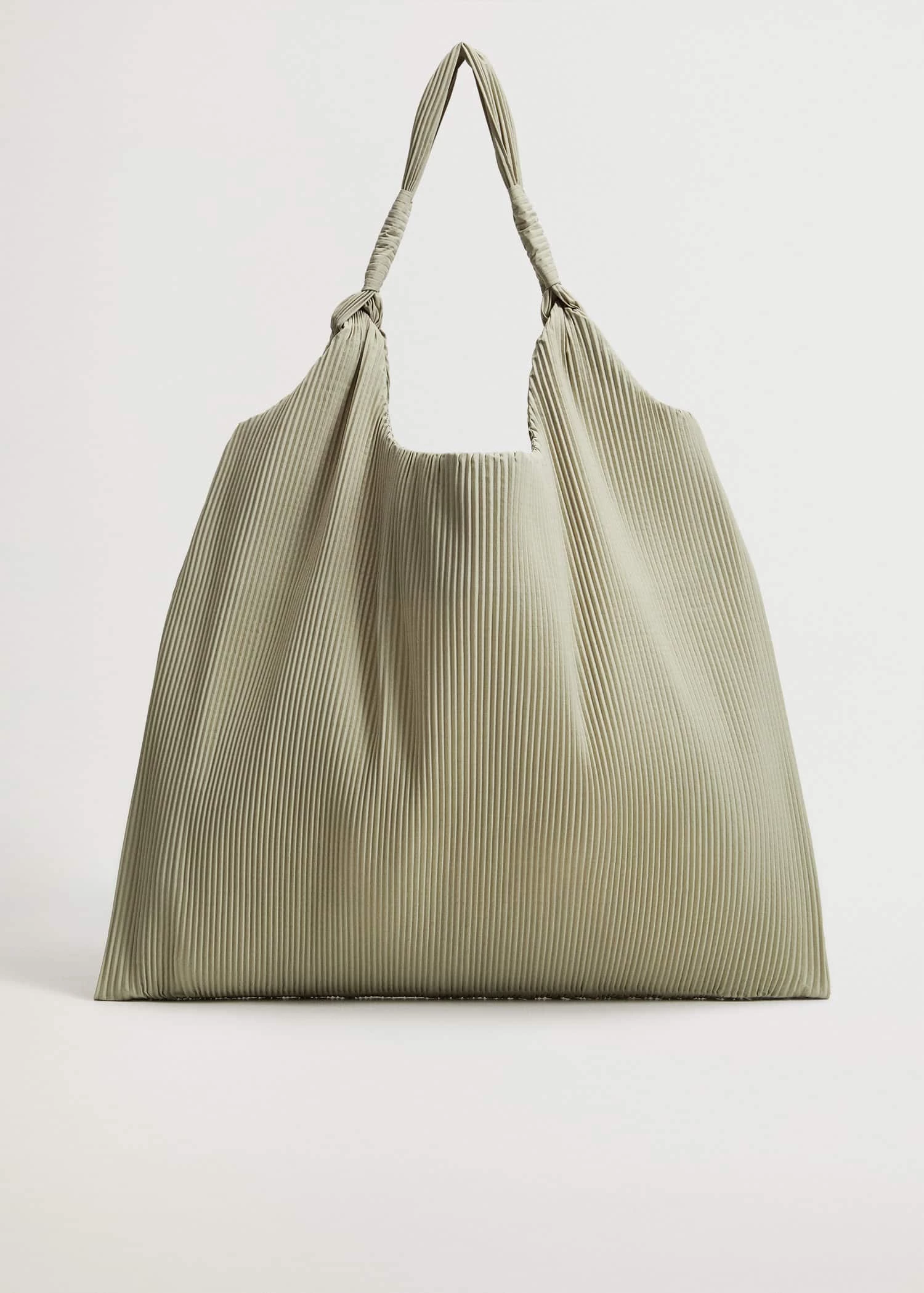 Mango Pleated Bucket Bag Beige 15 Mango Pleated Bucket Bag Beige - Image 15