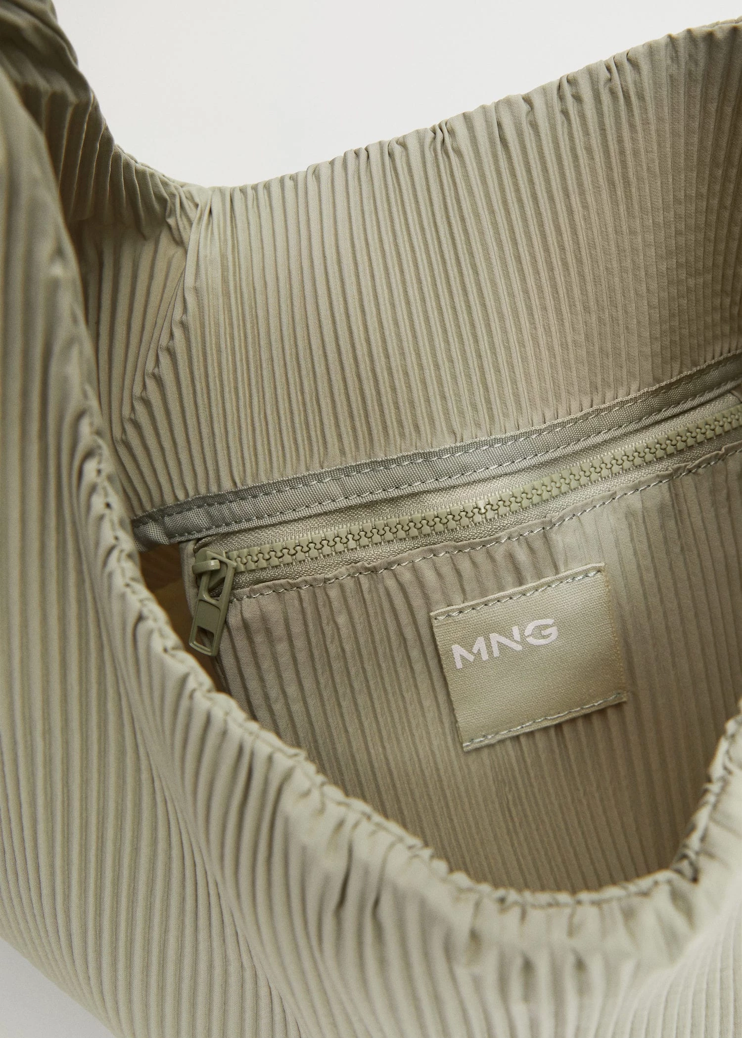 Mango Pleated Bucket Bag Beige 17 Mango Pleated Bucket Bag Beige - Image 17