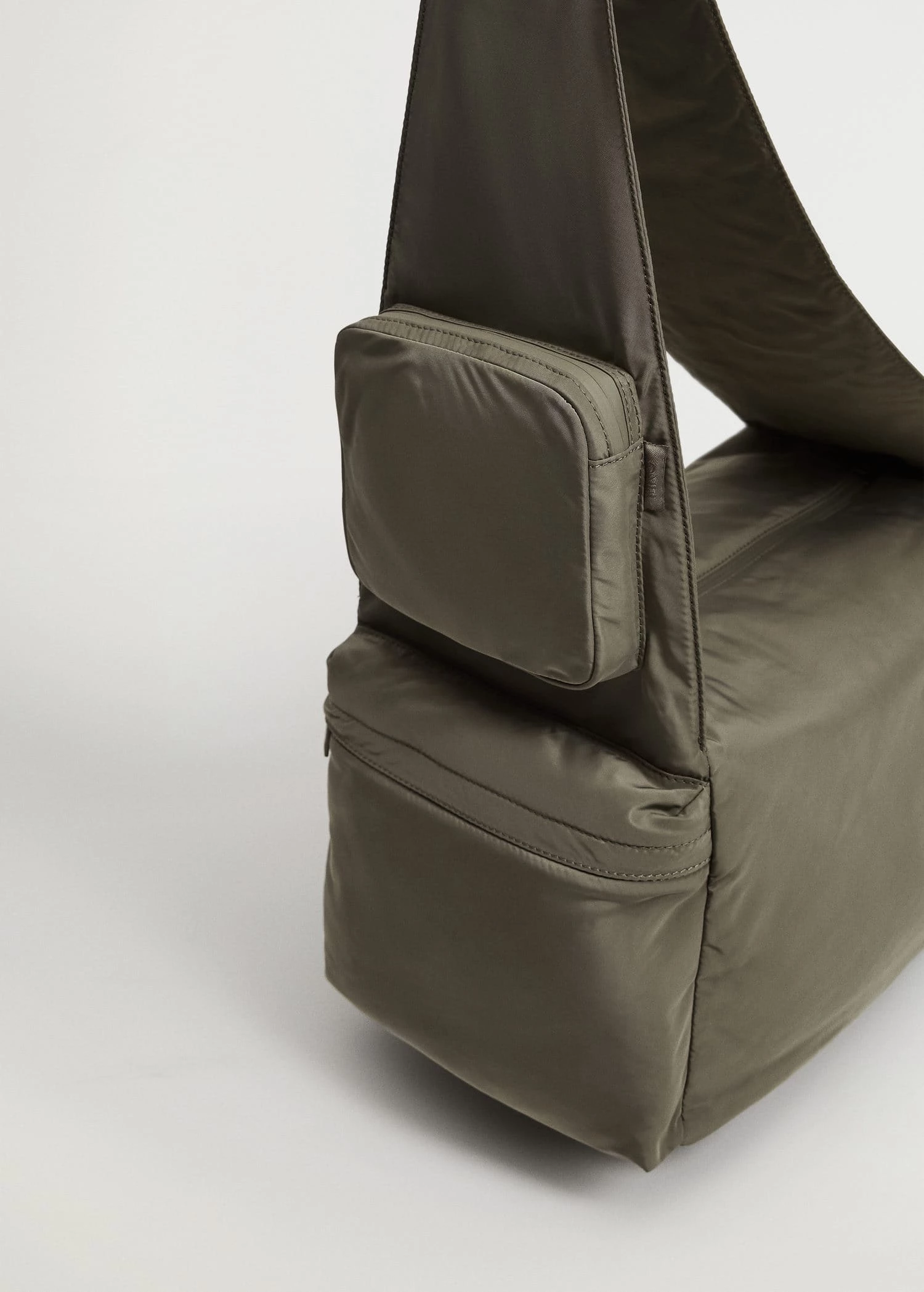 Mango Quilted Cross-body Bag Khaki 8 Mango Quilted Cross-body Bag Khaki - Image 8