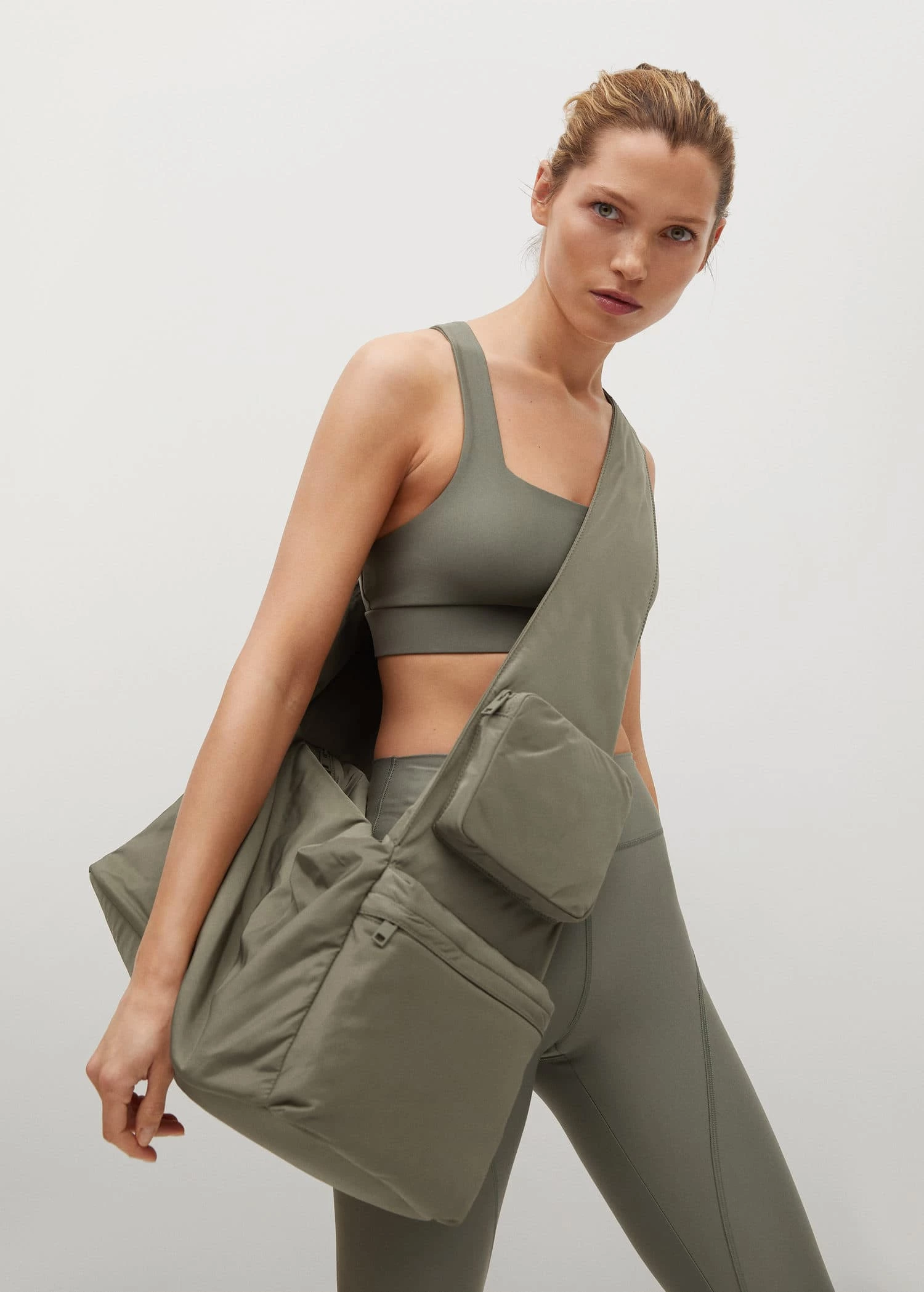 Mango Quilted Cross-body Bag Khaki 11 Mango Quilted Cross-body Bag Khaki - Image 11