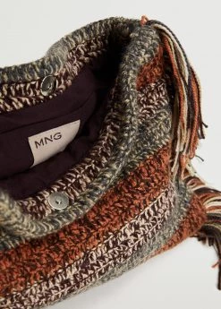 Mango Fringed Handbag Burgundy -Mango Bags Sales Store unnamed file 1373