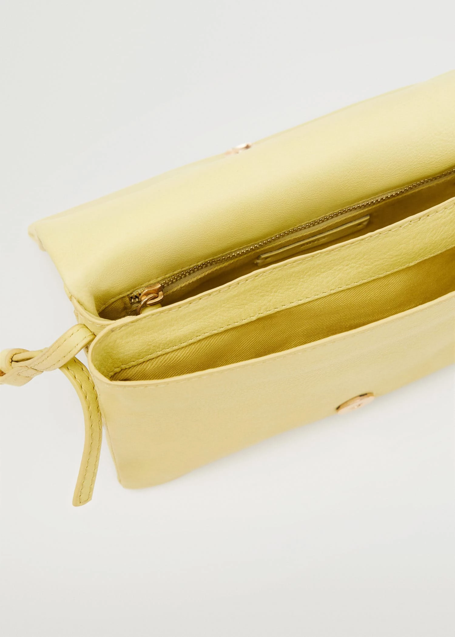 Mango Leather Cross Body Bag Lime 15 Mango Leather Cross Body Bag Lime - Image 15