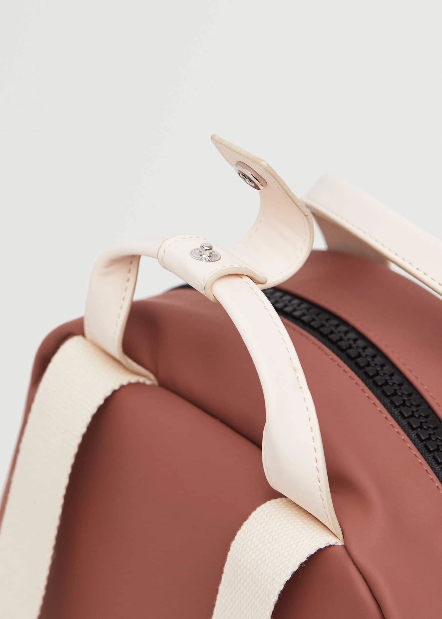 Mango Kids Contrasting Rubber Backpack Pastel Pink 2 Mango Kids Contrasting Rubber Backpack Pastel Pink - Image 2