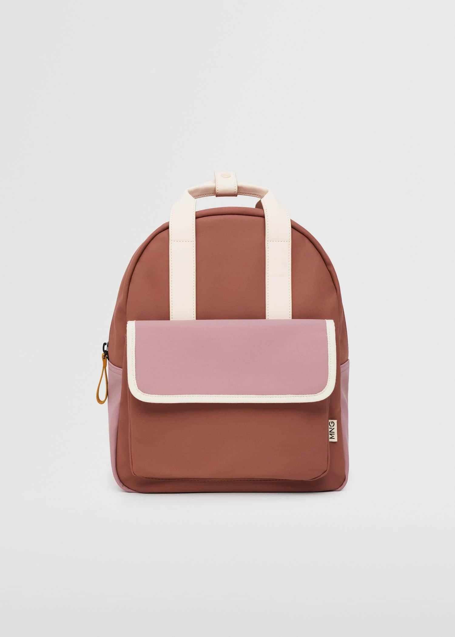 Mango Kids Contrasting Rubber Backpack Pastel Pink 4 Mango Kids Contrasting Rubber Backpack Pastel Pink - Image 4
