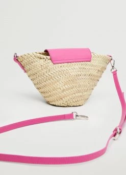 Mango Leather Flap Raffia Bag Fuchsia 16 Mango Leather Flap Raffia Bag Fuchsia -Mango Bags Sales Store unnamed file 142
