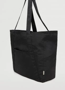 Mango Teen Nylon Shopper Bag Black