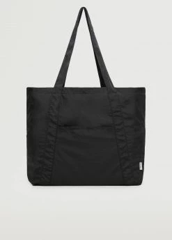Mango Teen Nylon Shopper Bag Black -Mango Bags Sales Store unnamed file 1426