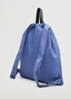 Mango Teen Nylon Sack Backpack Blue -Mango Bags Sales Store unnamed file 1430