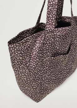 Mango Teen Printed Shopper Bag Chocolate