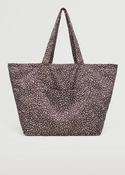 Mango Teen Printed Shopper Bag Chocolate -Mango Bags Sales Store unnamed file 1450