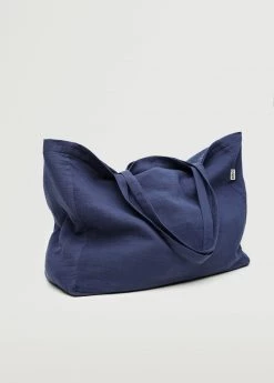 Mango Teen Cotton Shopper Bag Blue -Mango Bags Sales Store unnamed file 1453