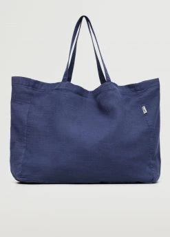 Mango Teen Cotton Shopper Bag Blue -Mango Bags Sales Store unnamed file 1454