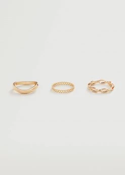 Mango Teen Pack Of 3 Combined Rings Gold -Mango Bags Sales Store unnamed file 1488