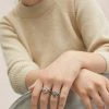 Mango Teen 2-pack Combined Rings Silver