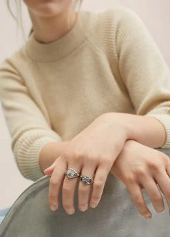 Mango Teen 2-pack Combined Rings Silver