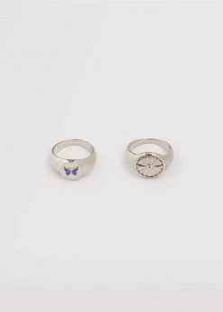 Mango Teen 2-pack Combined Rings Silver -Mango Bags Sales Store unnamed file 1491